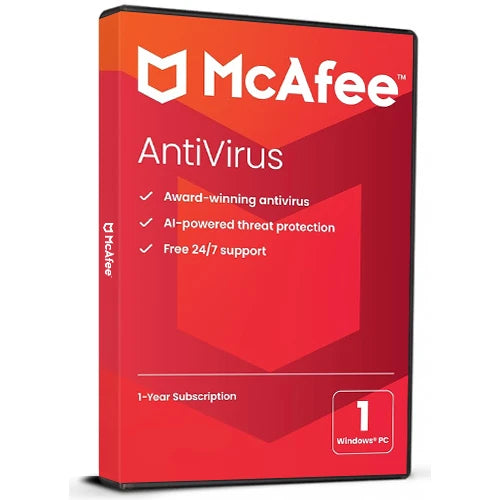 McAfee AntiVirus PC 2024 1 an 1 PC